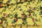 Preview: Webstoff Baumwolle Viscose Blumen gelb
