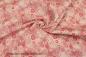 Preview: Webstoff Baumwolle Blumen Vögel rosa