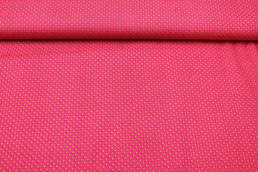 Webstoff Baumwolle Punkte Pink