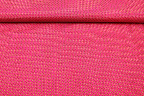 Webstoff Baumwolle Punkte Pink