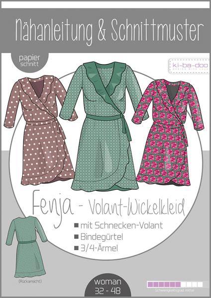 Schnittmuster Wickelkleid mit Volant Fenja ki-ba-doo