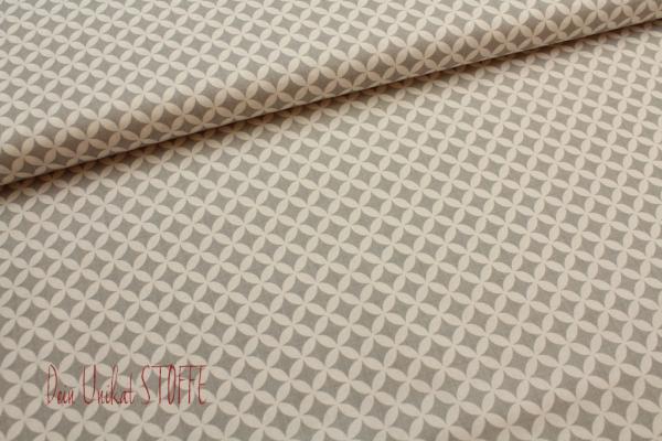 Webstoff Baumwolle Muster grau