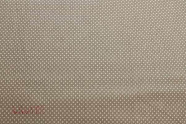 Webstoff Baumwolle Punkte grau